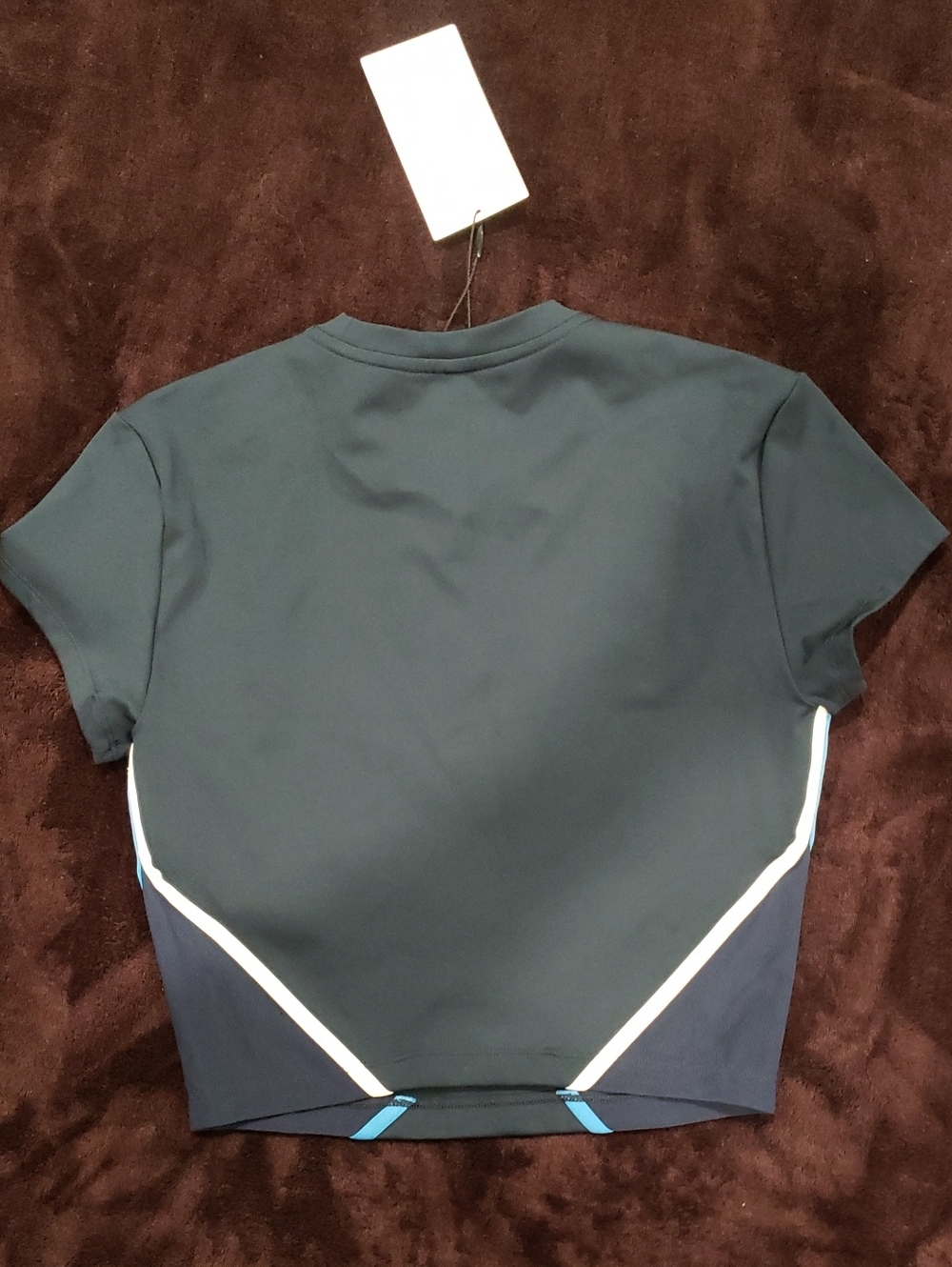 Wilson Women's Navy Blue Short-Sleeve Athletic Tee with Blue & Green Trim - Picture 2 of 3